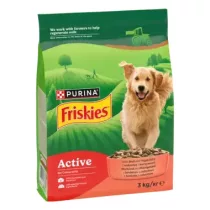   FRISKIES Active marhával és zöldségekkel száraz eledel felnőtt kutyáknak