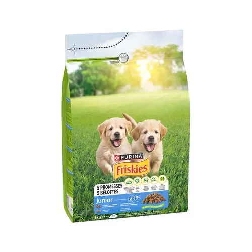 FRISKIES Junior csirkével, zöldségekkel és tejjel száraz eledel kölyökkutyáknak