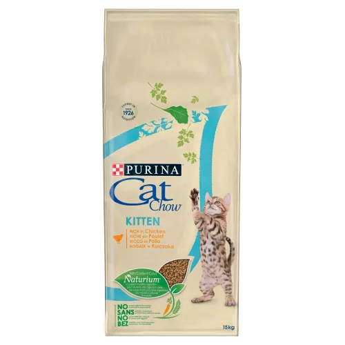 Cat Chow Kitten csirkében gazdag teljes értékű állateledel kölyökmacskák számára 15 kg