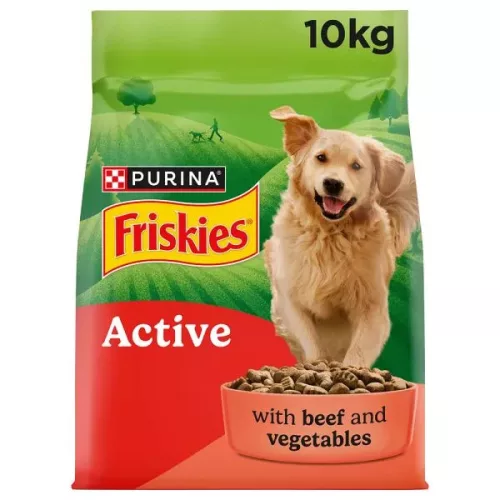 FRISKIES Active marhával és zöldségekkel száraz eledel felnőtt kutyáknak