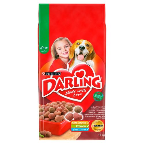 Darling teljes értékű állateledel felnőtt kutyák számára marhával 15 kg
