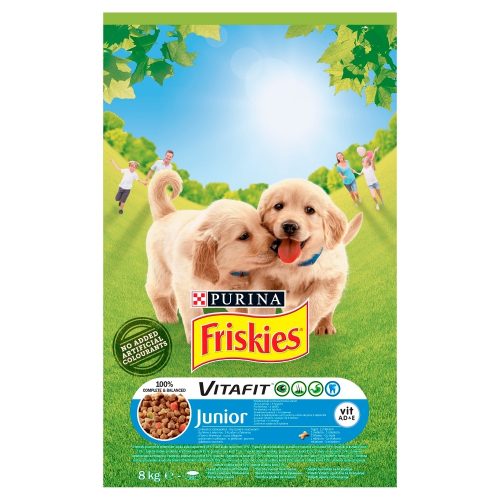 Friskies Vitafit Junior teljes értékű állateledel kölyökkutyák számára csirkével & zöldségekkel 8 kg