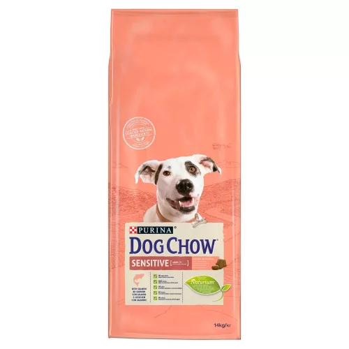 Dog Chow Sensitive száraz kutyaeledel lazaccal 14 kg