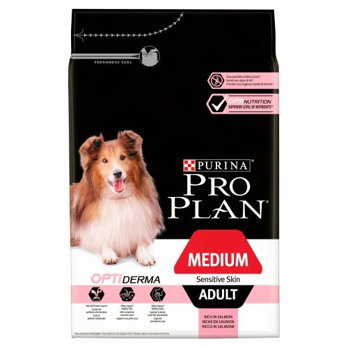 Pro Plan Optiderma teljes értékű állateledel közepes testű, érzékeny bőrű felnőtt kutyáknak 3 kg