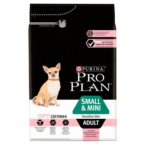 Pro Plan Optiderma teljes értékű állateledel kistestű, érzékeny bőrű felnőtt kutyák számára 3 kg