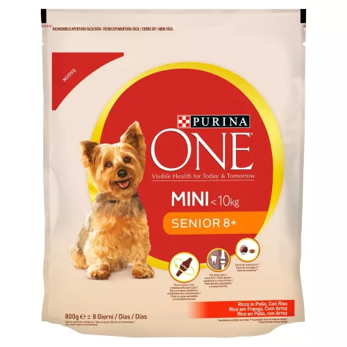 Purina One Mini Senior csirkében gazdag száraz kutyaeledel 800 g