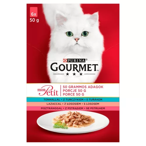 Gourmet Mon Petit teljes értékű állateledel felnőtt macskák számára 6 db 300 g