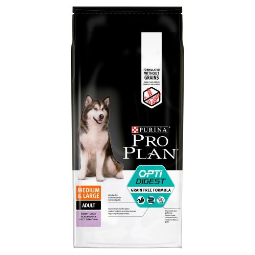 Pro Plan Optidigest gabonamentes állateledel közepes, nagytestű, érzékeny emésztésű kutyáknak 12 kg
