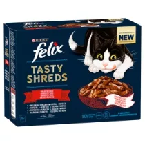   Felix Shreds Házias Válogatás nedves macskaeledel szószban 12 x 80 g