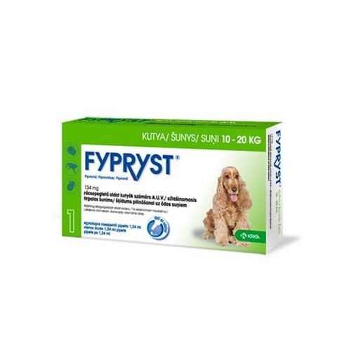 Fypryst Spot On kutya M 10-20kg 1db kullancs- és bolhairtó csepp kutyáknak